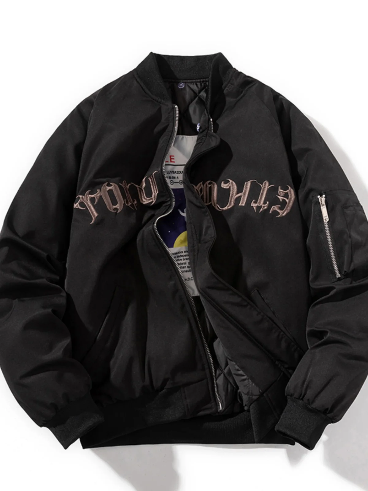 

Loose American Sle Baseball Jaet for Men And Women Thiened Pilot Jaet Spring Autumn Winter Outerwear Waterproof