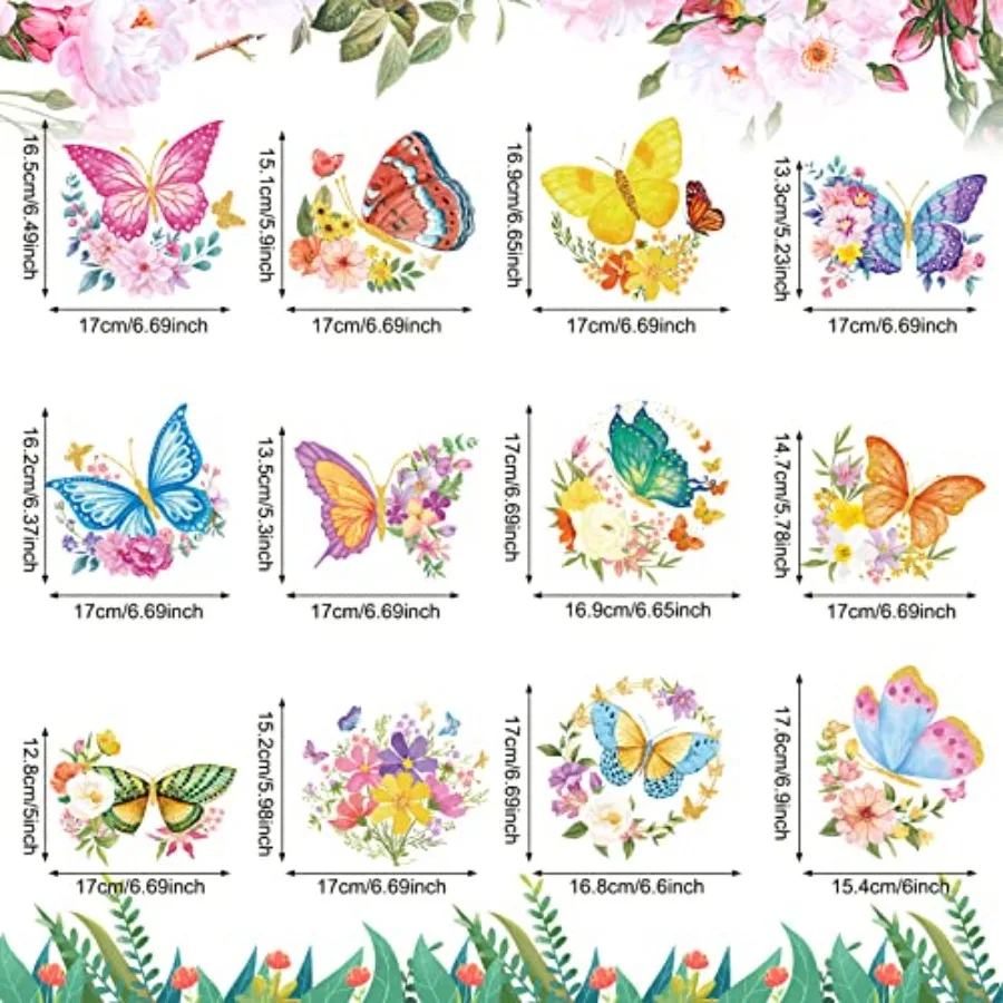 30 Pieces Butterfly Flower Hanging Swirl Party Decorations Summer Spring Butterfly Ceiling Decorations for Baby Shower Birthday