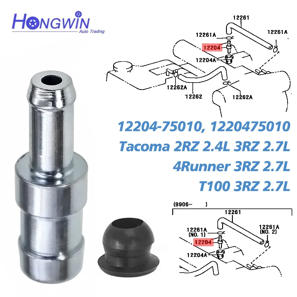 1/5/10pcs PCV Valve Fits Toyota 4Runner 1996-00 T100 1994-98 Tacoma 95-00 2RZ 2.4L 3RZ 2.7L 90480-18001 12204-75010 12204 35040