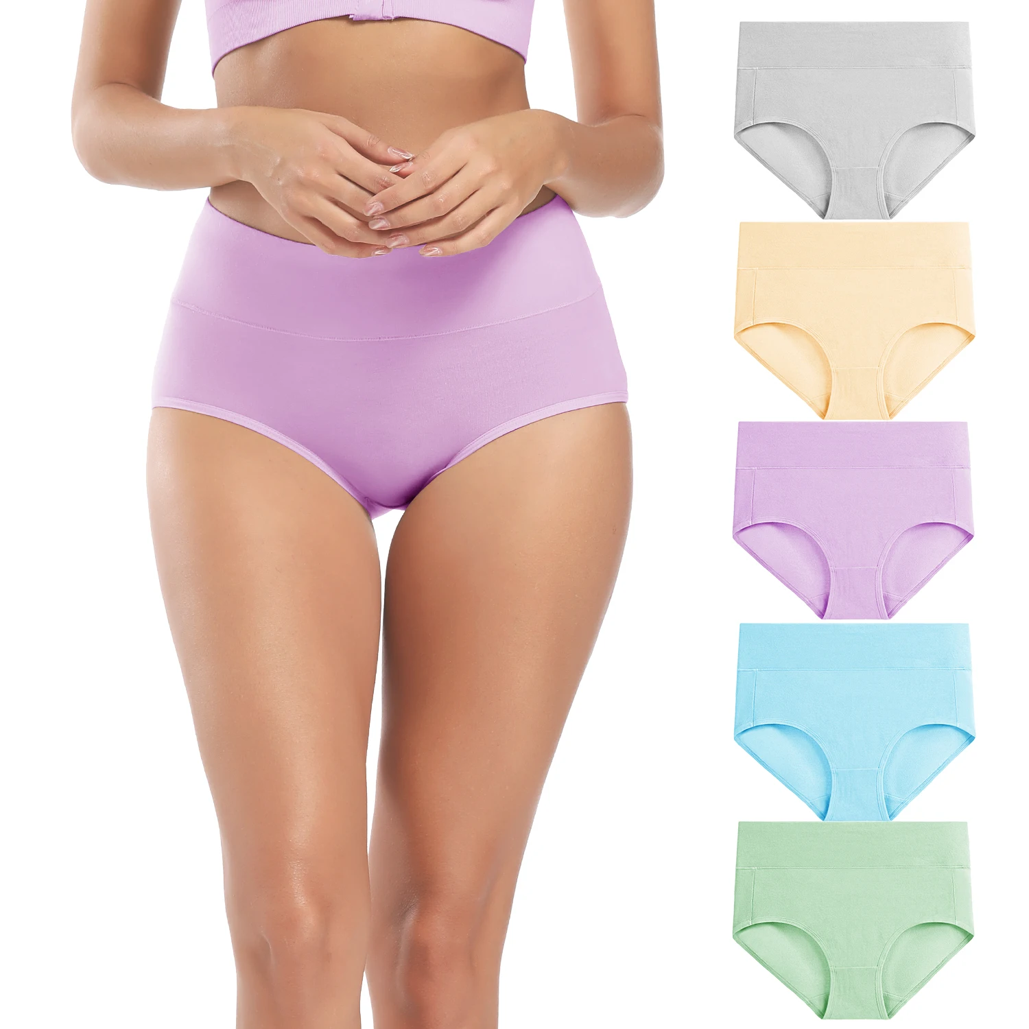 Women's High Waist Cotton Underwear Tummy Control Soft Breathable Full Coverage Postpartum C-Section Recovery Briefs S to 5XL