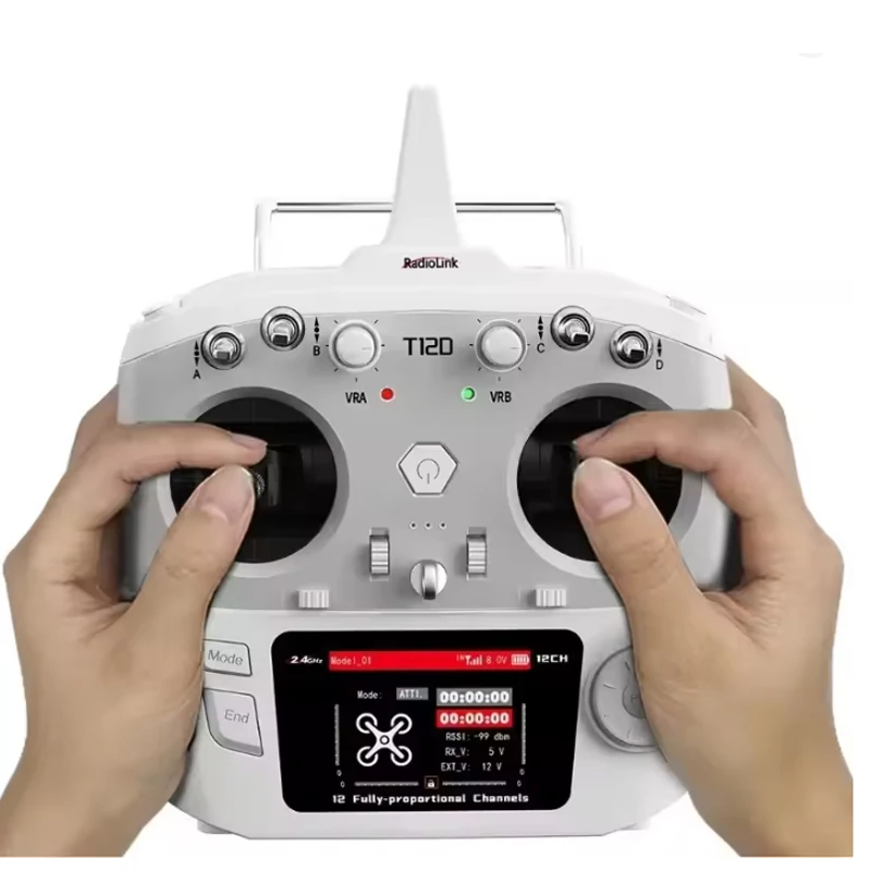RadioLink T12D 12CH Trasmettitore RC 2.4GHz 2.8 pollici 4000M Distanza con ricevitore R12F per FPV Drone Ala fissa Auto Barca Robot