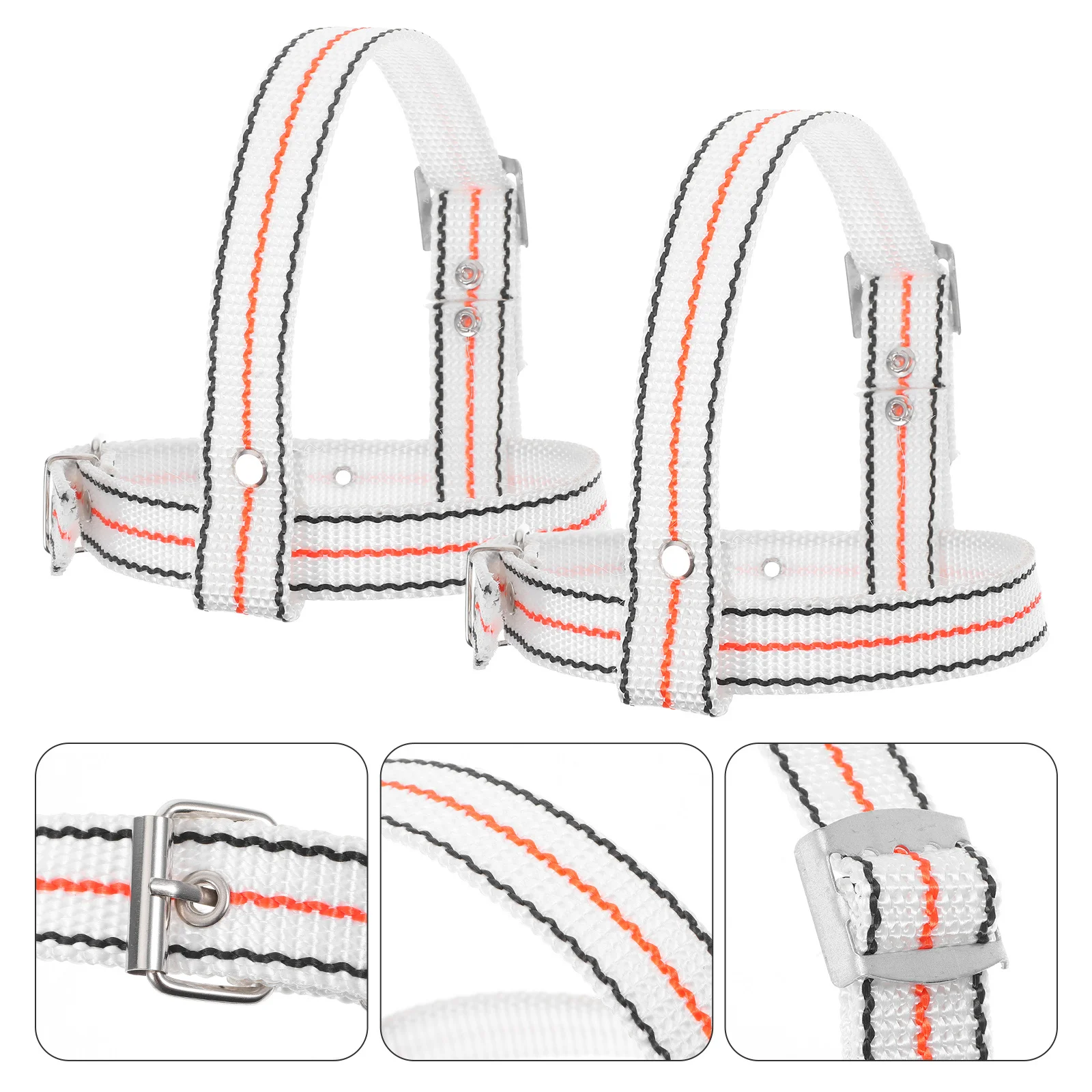 

2Pcs Sturdy Pole Climbing Heel Straps Adjustable Foot Stability Support for Lineman Electricians Hiking Rock Climbing