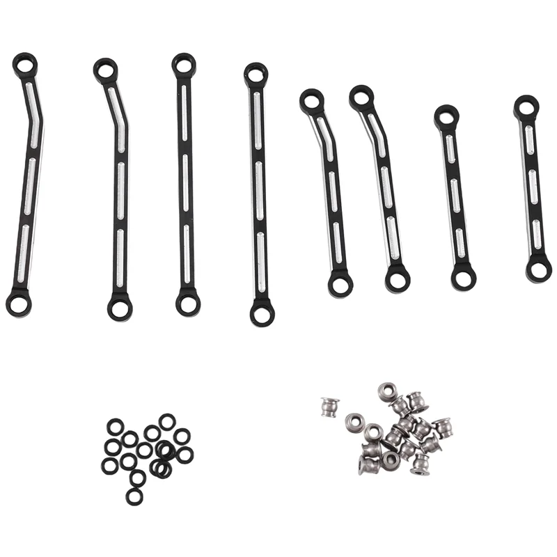 

ODIES-8Pcs Metal High Clearance Suspension Link Rod Set 9749 For Traxxas TRX4M 1/18 RC Crawler Car Upgrades Parts