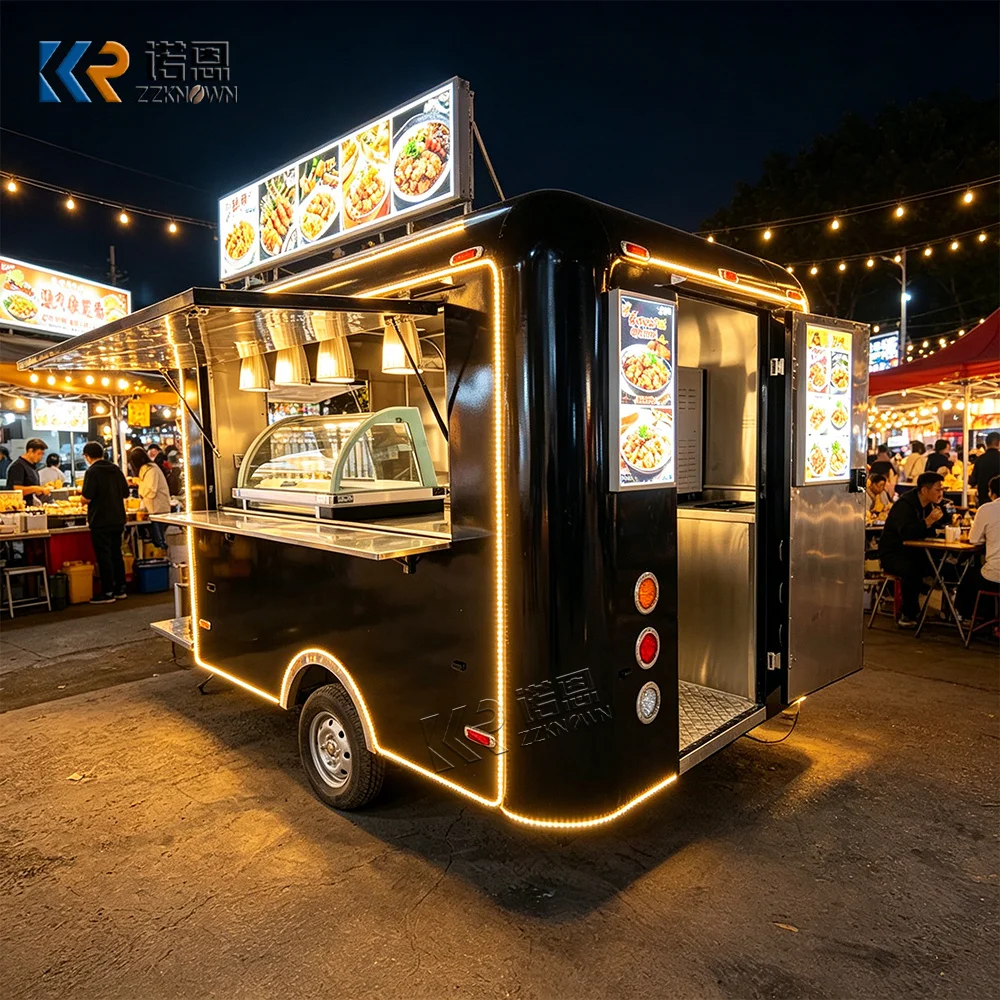 

Custom Food Truck Mobile Kitchen Trailer Catering Food Vending Truck Stainless Steel Commercial Food Trailer For Sale