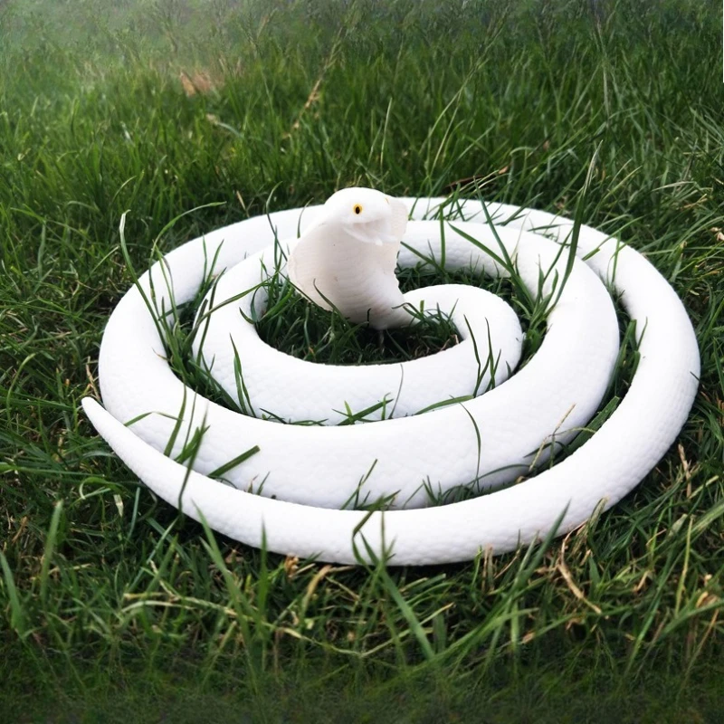 حماية البيئة لينة المطاط لعبة جديدة مقلد ثعبان لينة المطاط مخيف وهمية ثعبان مخيف تقليد كوبرا المزحة اللعب #6