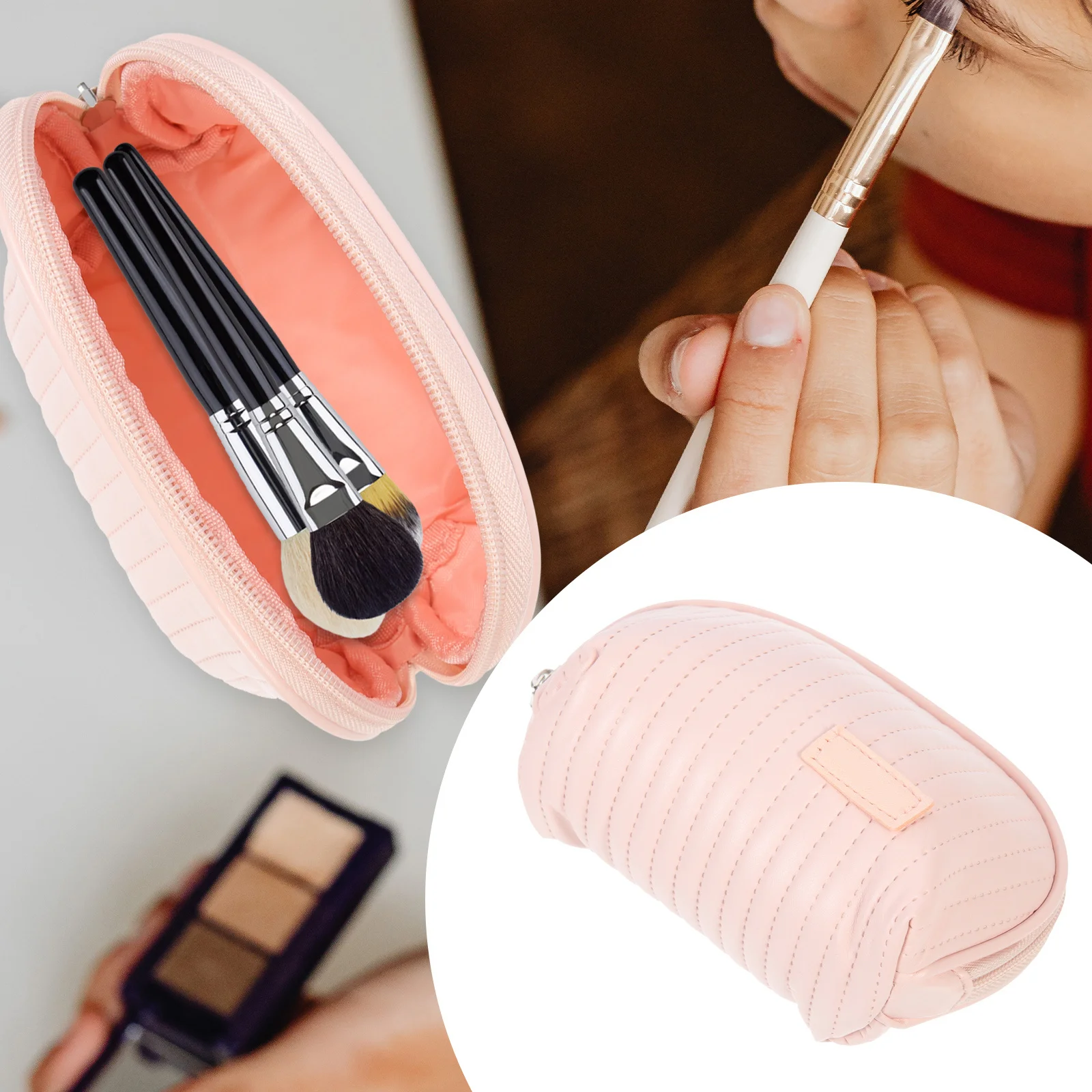 

Travel Makeup Bag Small Lightweight Pouch Portable Toiletry Organizer Wash Bag for Daily Use and Shopping