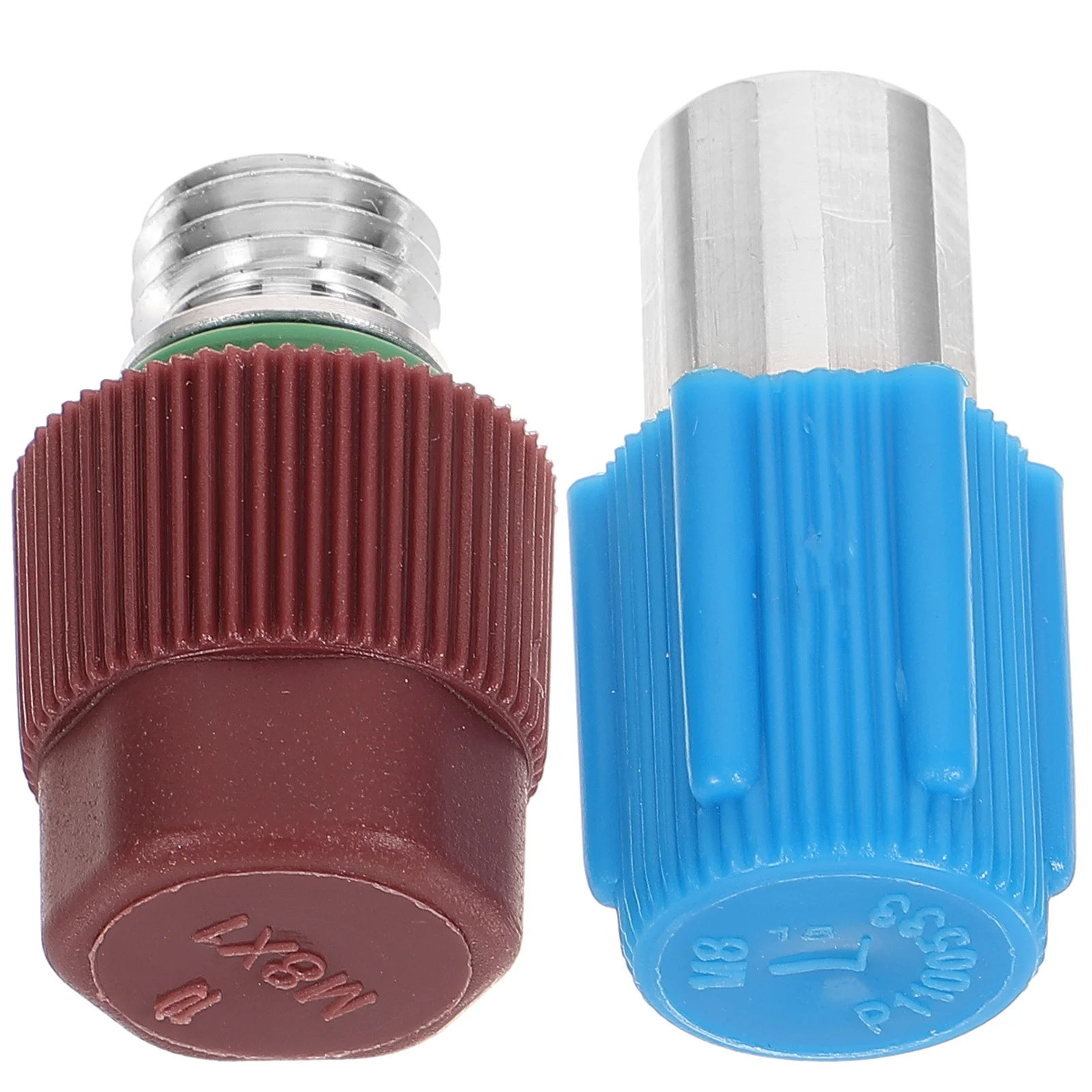 

1 пара адаптеров для шланга хладагента для кондиционера, клапан для зарядки переменного тока из нержавеющей стали, прочный герметичный фитинг, совместимый инструмент