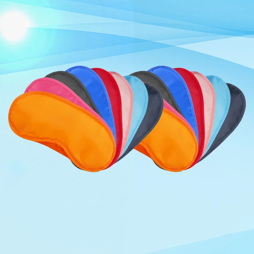 34 قطعة قناع عين للنوم من البوليستر، حزام مطاطي للسفر معصوب العينين، رقعة نوم مريحة للرجال والنساء خفيفة