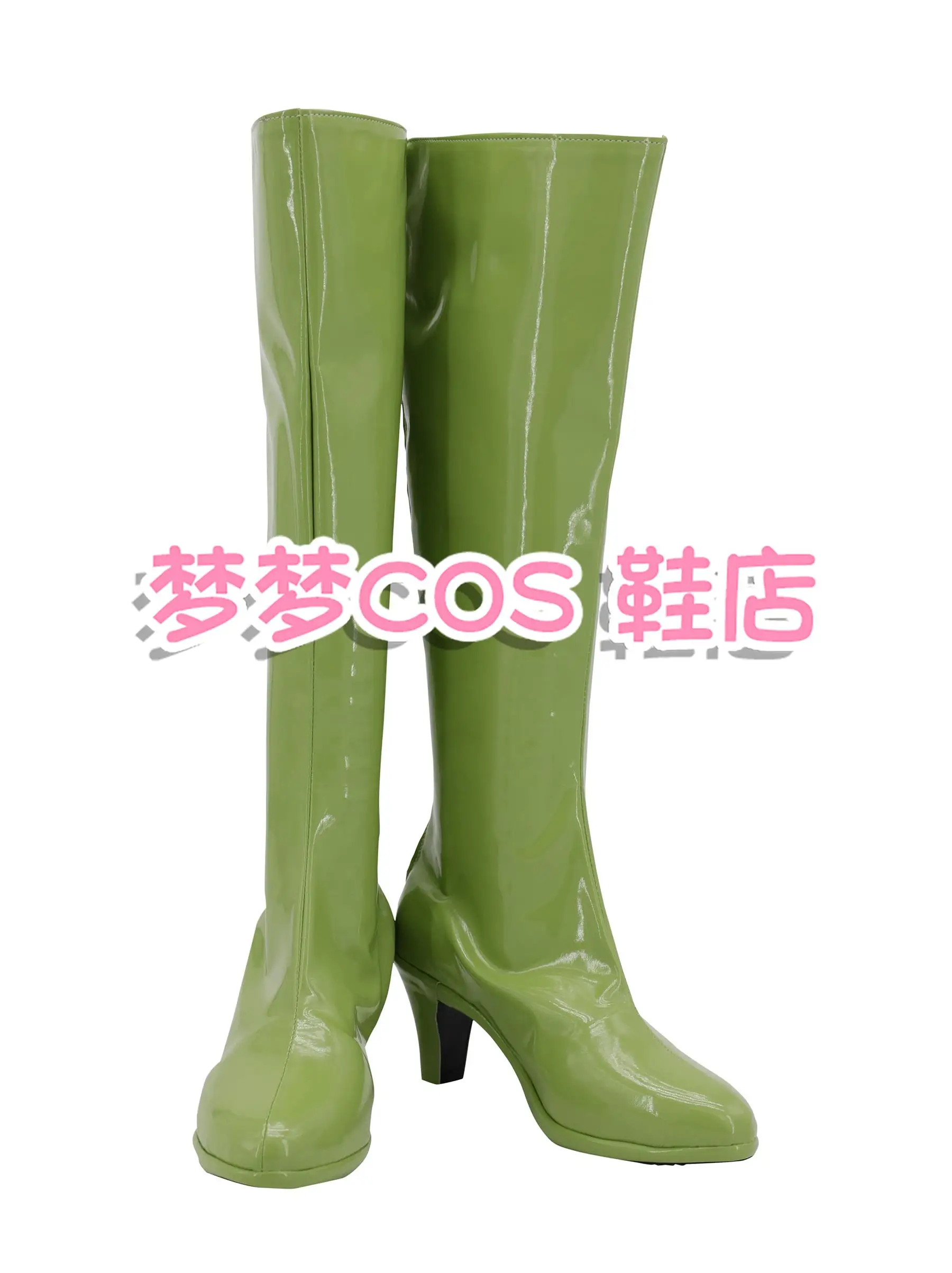 Nico Robin Anime Cosplay Shoes Halloween Carnival Party Women Green PU Leather Boots