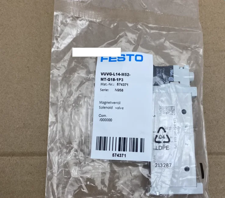 

New Original FESTO Small Universal Poor solenoid valve VUVG-L14-M52-MT-G18-1P3 574371