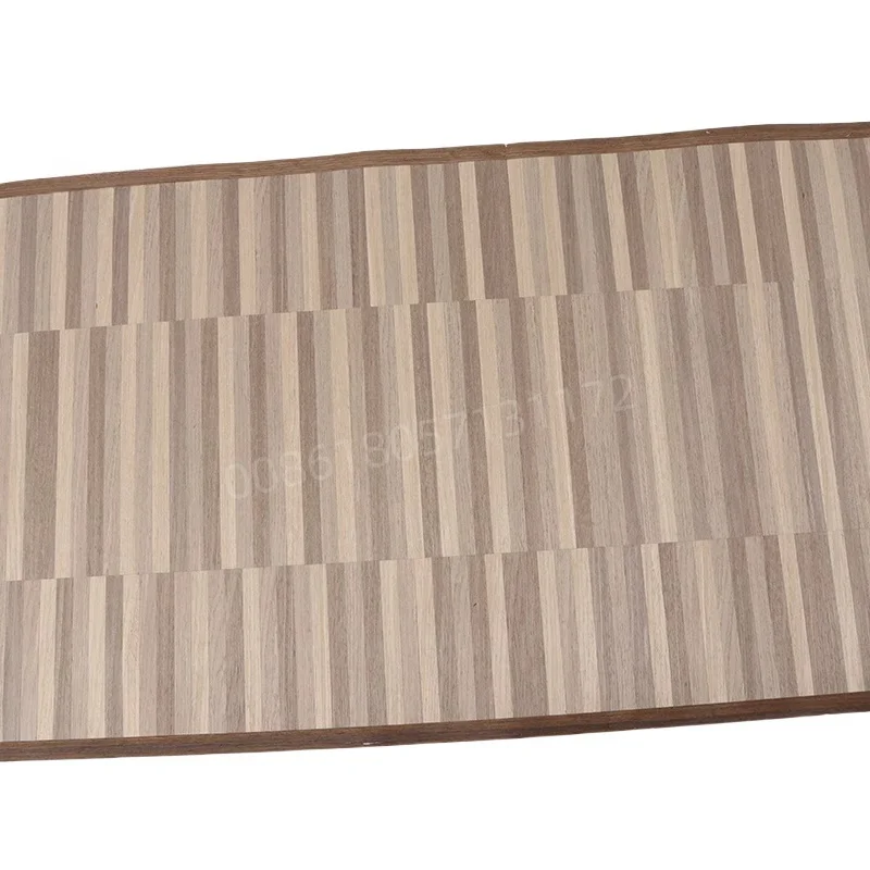 Reconstituted Engineered Walnut Wood Veneer with Stripe Grain,E.V.,Fleece Backing,60 x 250cm,1 Piece, for Furniture & Home Decor