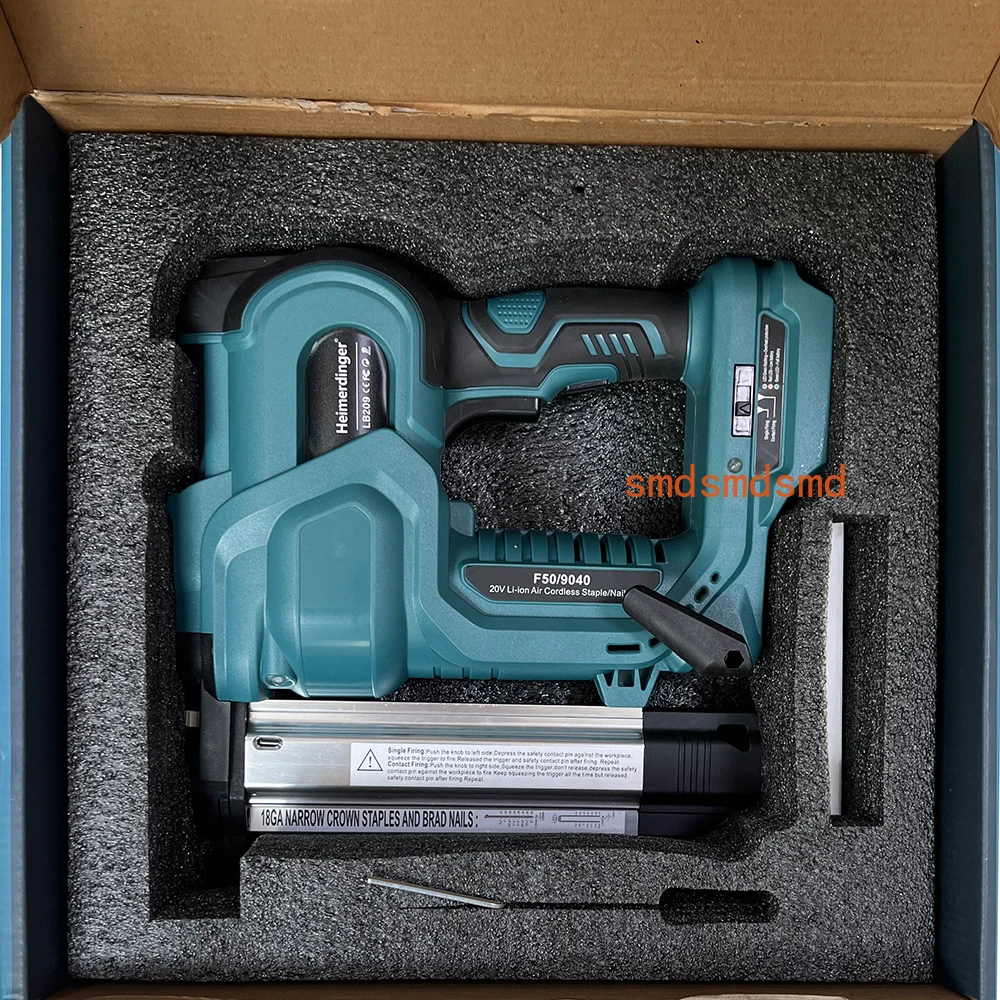 Cordless Nail Gun,18GA 2 in 1 Nailer/Stapler Gun Compatible with Makita Battery,2 Mode with 500 Staples, 500 Nails(No Battery)