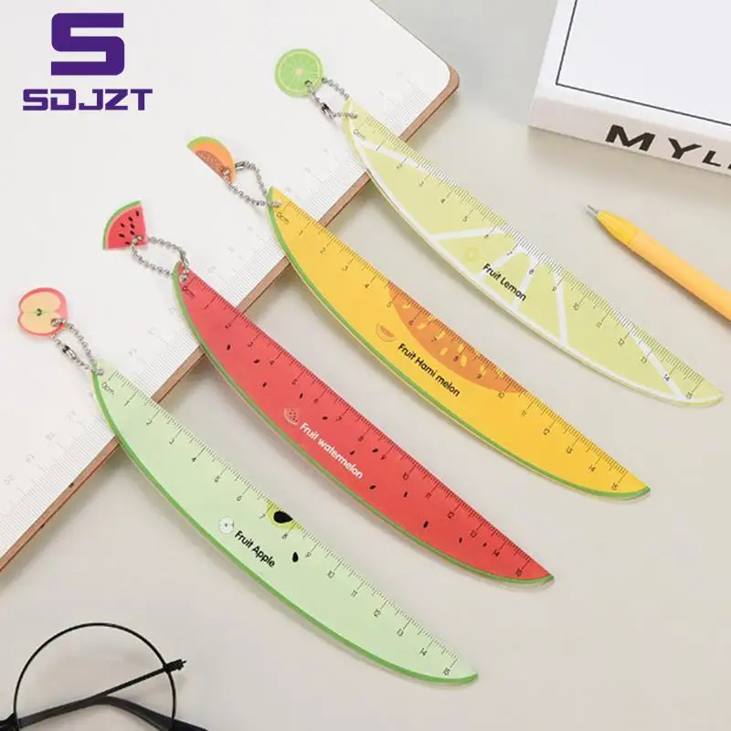 1PC Plastic Rulers Straight Measurement Tool Cute Fruit Pattern School Materials