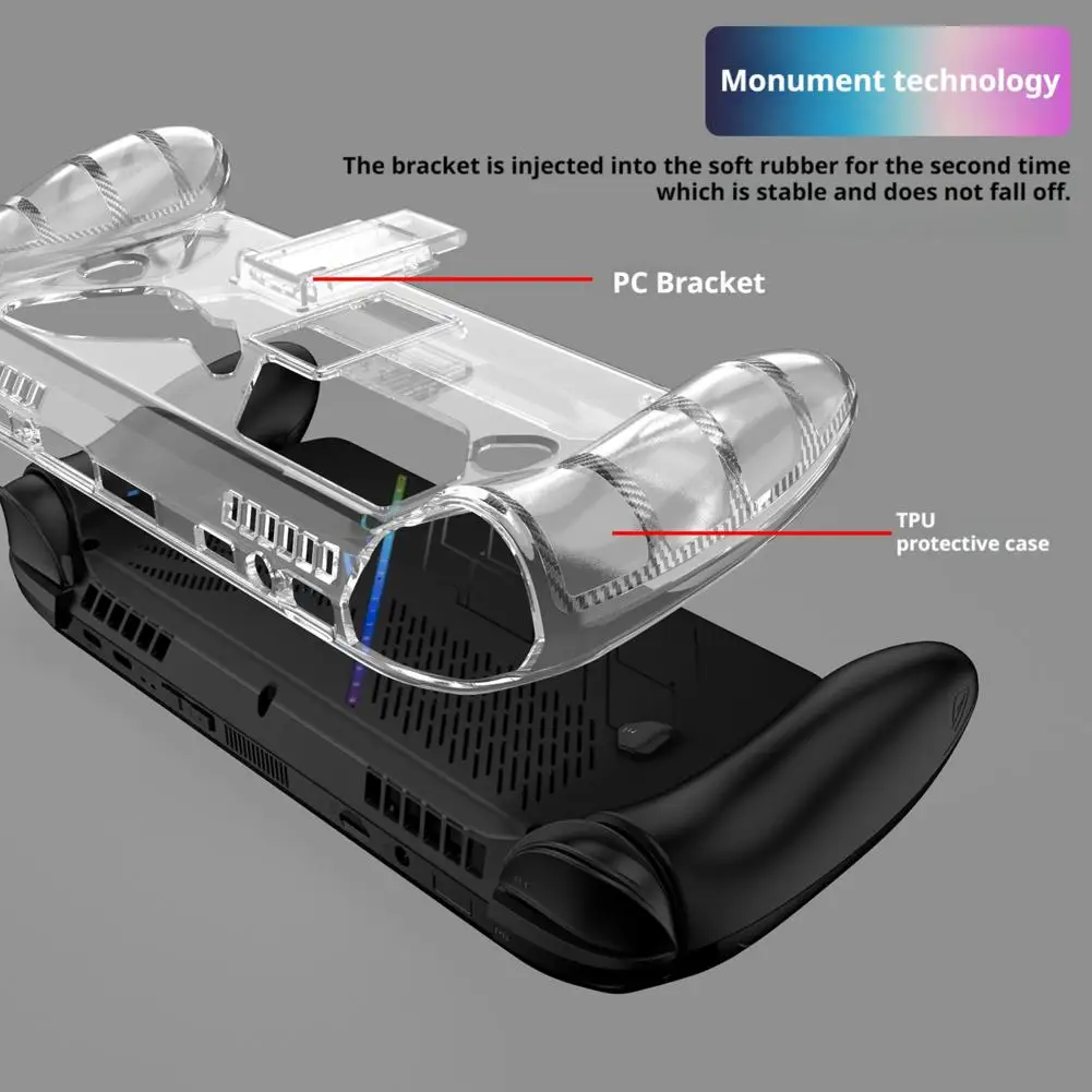 حافظة واقية لجهاز ROG Xbox Ally X المحمول من مادة TPU الشفافة بغطاء كامل مضاد للصدمات ومضاد للانزلاق ومضاد للسقوط