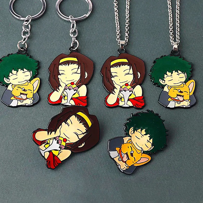 Space-Cowboy Bebop Enamel Brooch Anime Figure Spike Spiegel Faye Valentine Badge Cute Bag Jacket Fashion Jewelry Lapel Pins