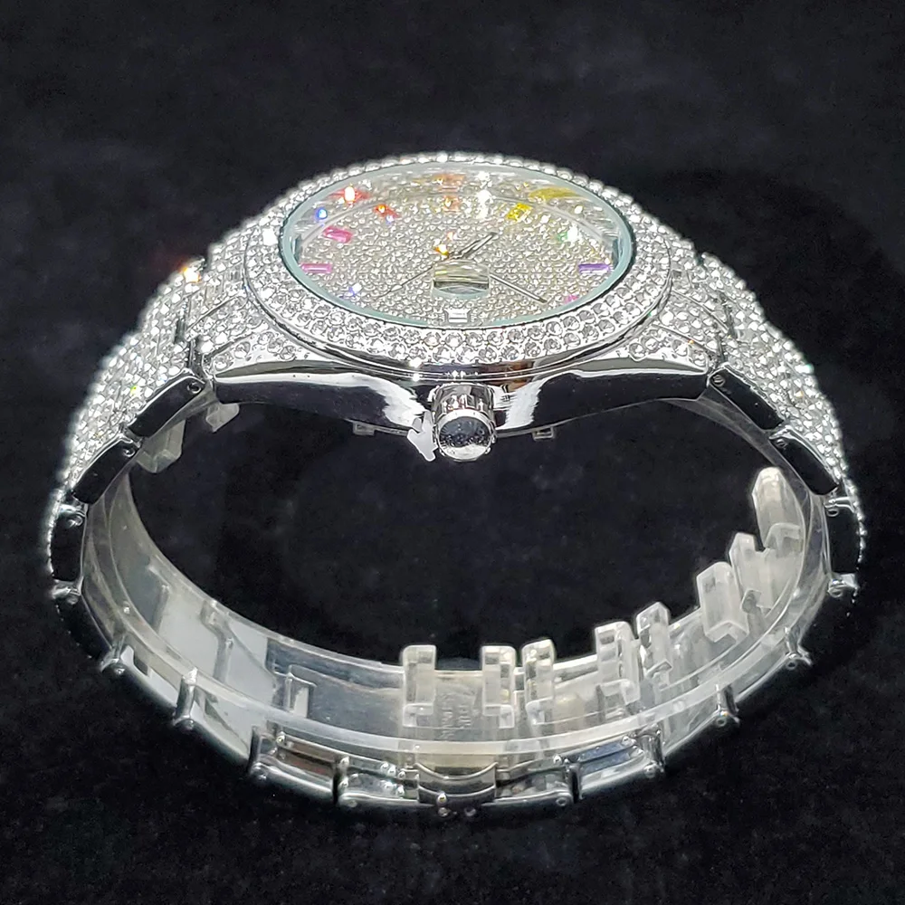 2026 Neue Luxus-Diamantuhr für Herren, Top-Verkauf, Modische Iced-Out Quarz-Armbanduhr, Hip-Hop-Street-Style, Exquisite Weihnachtsgeschenke – Detail 17