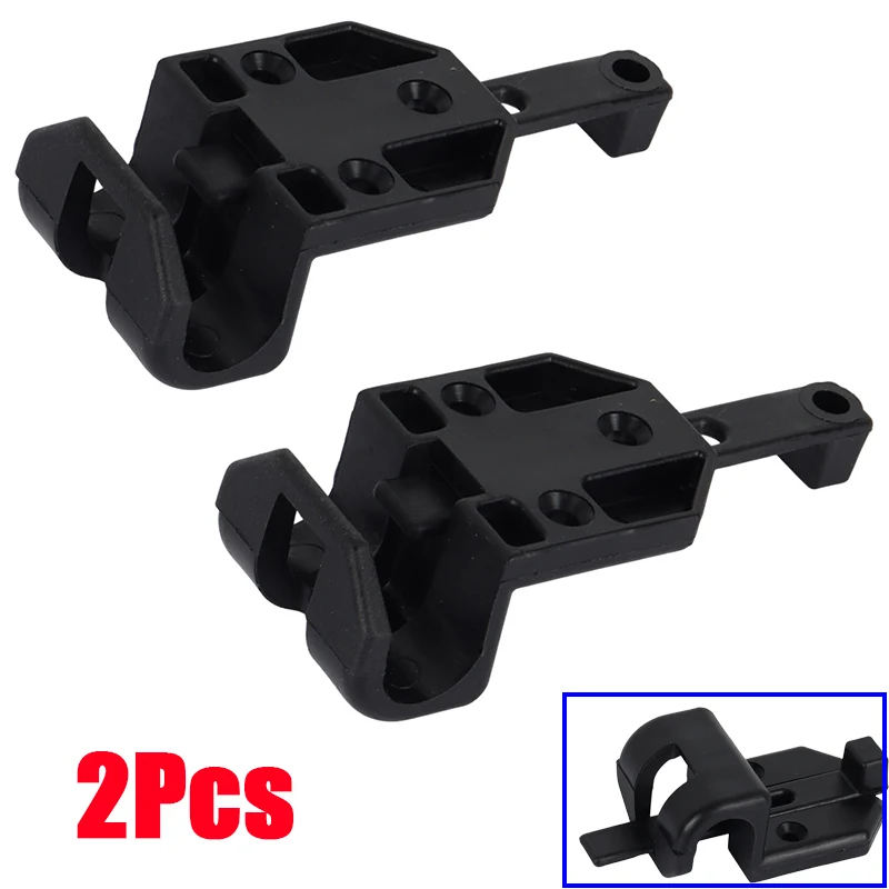 2Pcs RV Sliding Table Rail Bracket Safety Hooks Black Sliding Table Rail Bracket Safety Catch Hook For Motorhome Caravan Camper