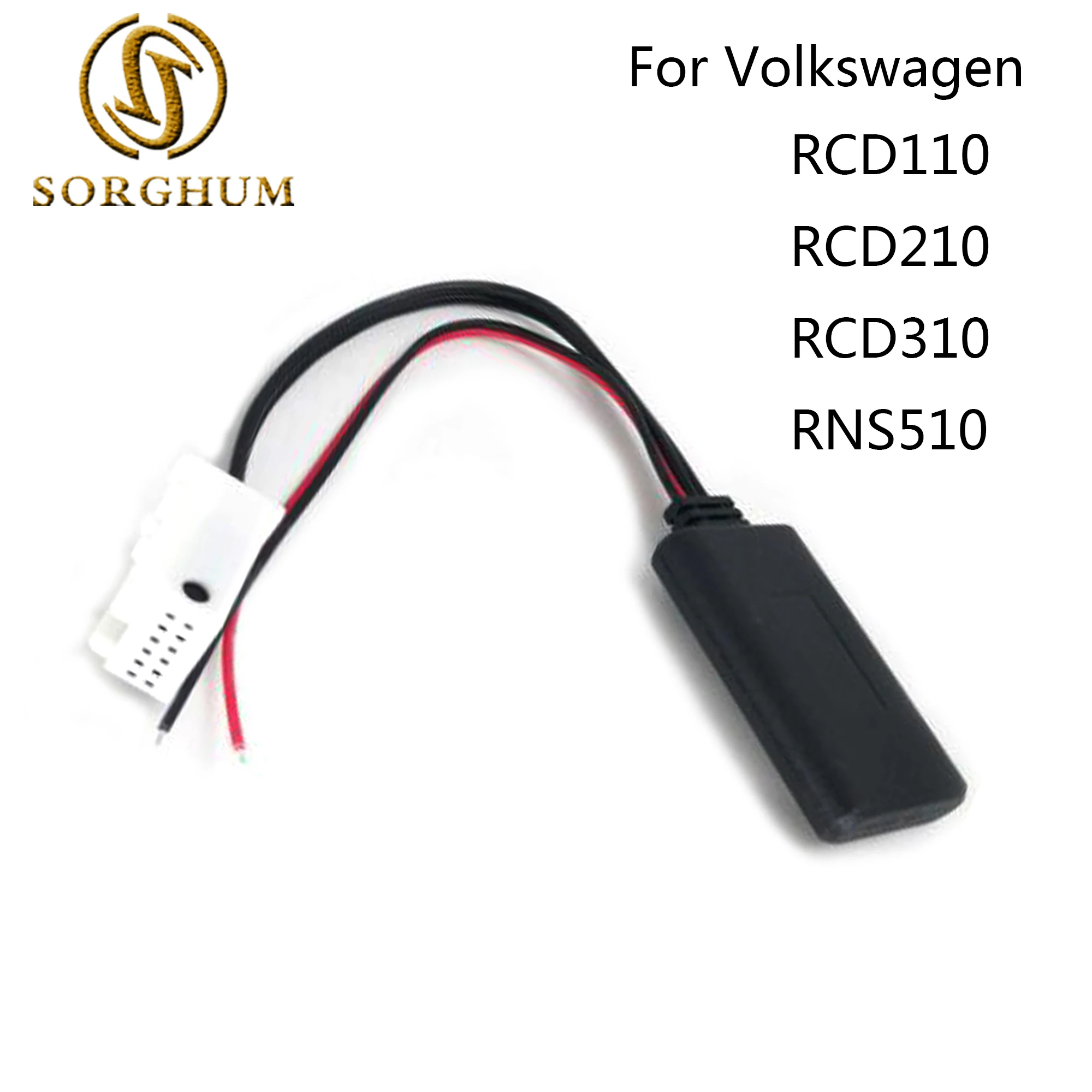 

Sorghum Radio AUX Adapter Bluetooth MP3 Audio Harness For Volkswagen Radio RCD110 RCD210 RCD310 RCD510 RNS510