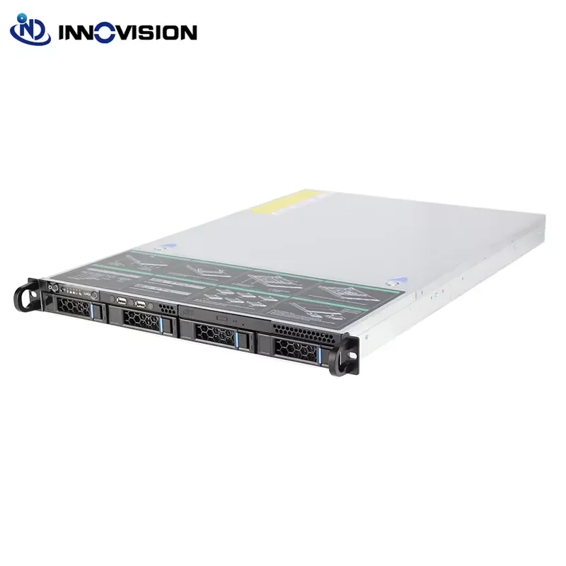 BOLRZO Factory Compact Hot-Swap 1U 4-Position Server Chassis Sata MCIO Hot-Swap Backplane Option, Redundant Power Supply