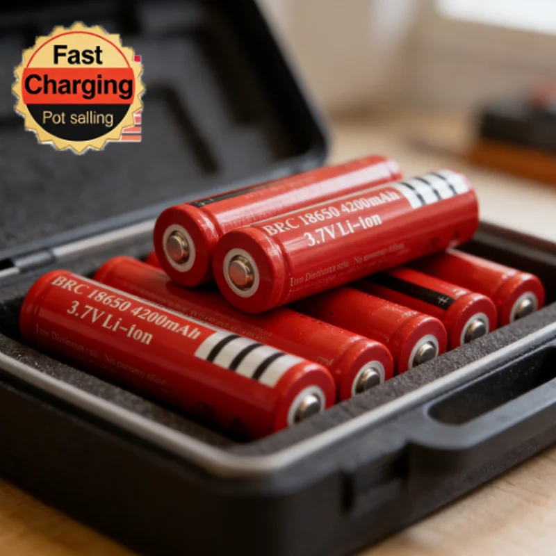 

Original 18650 batterie 3,7V 4200mAh wiederaufladbare liion batterie für Led taschenlampe batery litio batterie + USB Ladegerät