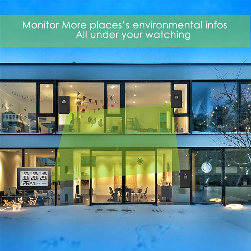 SQPP-датчик температуры и влажности, цифровой термометр, комнатный гигрометр, температура и влажность, цифровой монитор погоды, легко