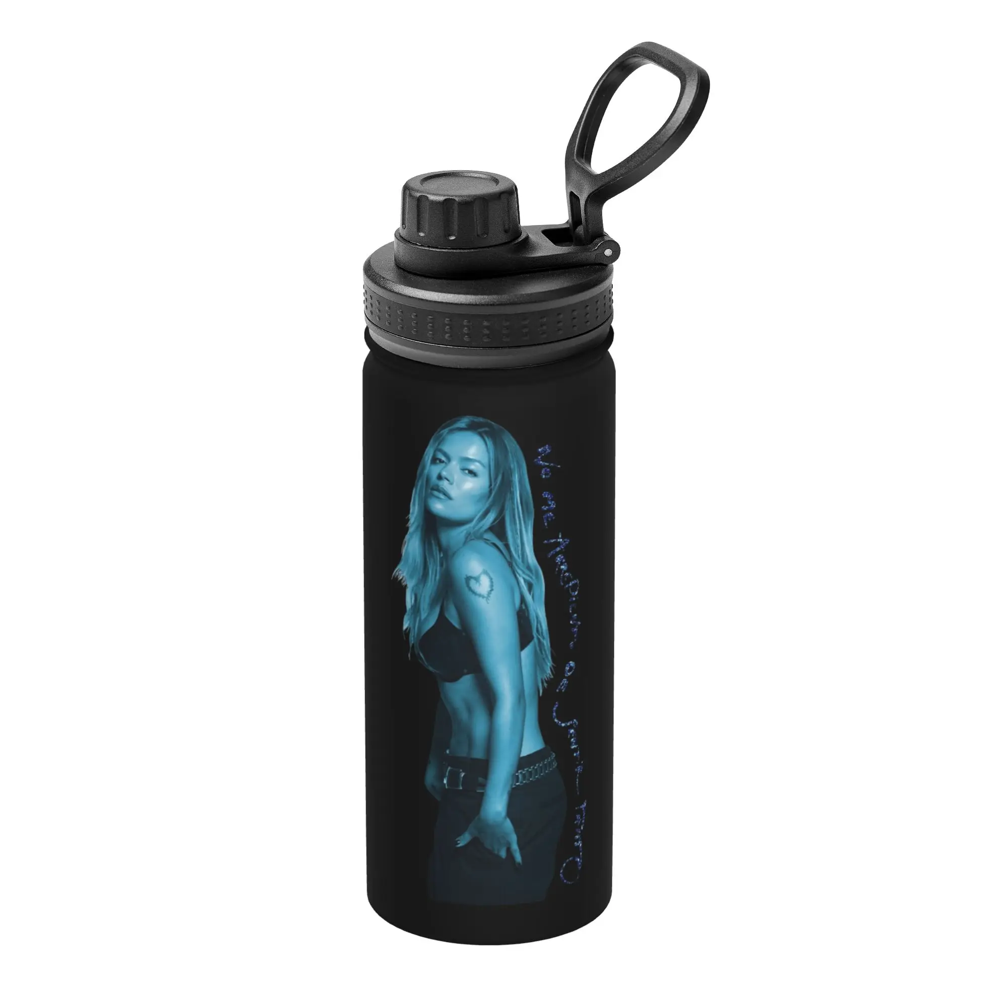 Singer Karols G 18OZ Sports Insulated Kettle  Thermal Cup Vacuum Flask School Mugs Spill Proof