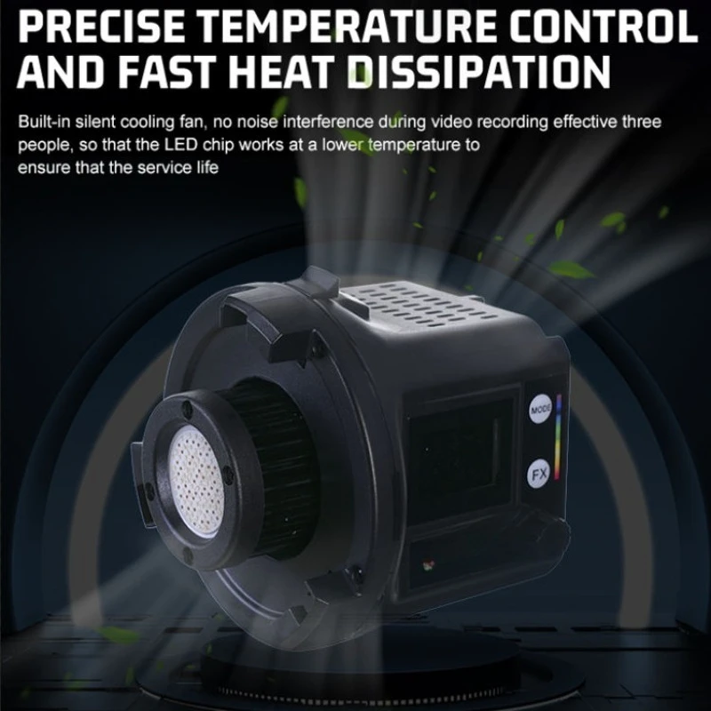 كاميرا محمولة قابلة للتعتيم RGB بقدرة 60 وات وإضاءة تصوير فوتوغرافي وإضاءة فيديو للتصوير الفوتوغرافي
