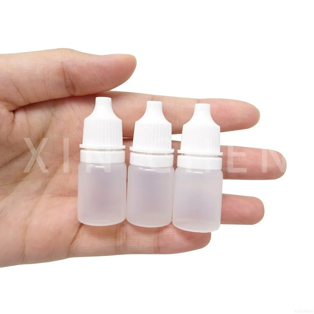 500PCS 5ml Transparent Liquid Dropper Bottles Squeezable Empty Plastic PE Container Eluquid Juice Vape Bottle Leakproof