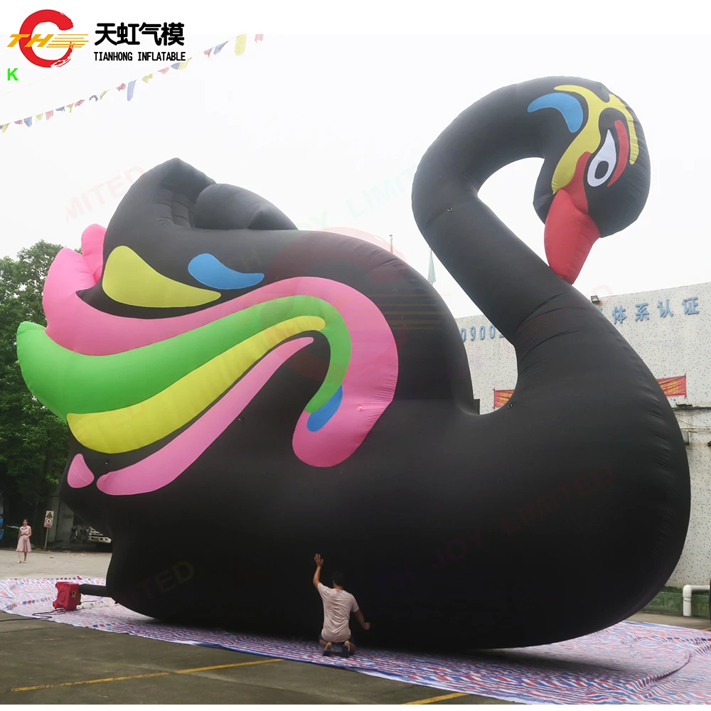 Advertising Giant Swan Inflatable Customized Promotional Inflatable Black Swan for Outdoor Parade Performance Events