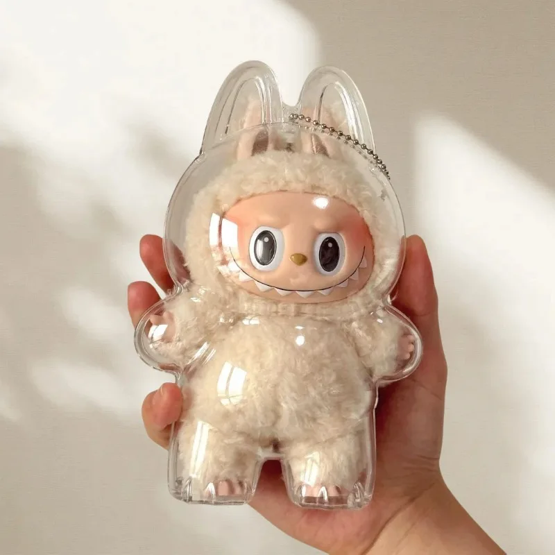 For LABUBU Transparent Protective Cover Dust Case for CRYBABY Series Crying Baby Vinyl Plush Face Crybaby Protective Case Cover