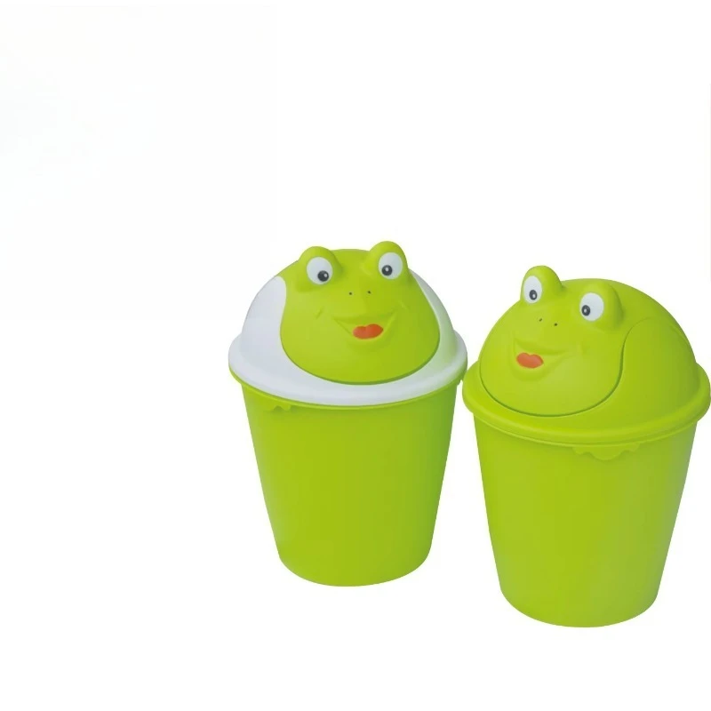 Hot-selling interior decoration plastic cartoon garbage and household waste basket custom trash can
