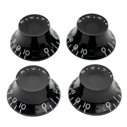 Musiclily Pro Inch Size Fine 24-Spline Top Hat Bell Knobs Tone Volume Control Knobs for USA LP SG Electric Guitar (Set of 4)