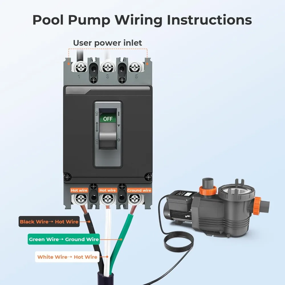 1 وحدة مضخة حمام سباحة متغيرة السرعة 1.8 حصان - 220 فولت - 240 فولت، 9114 GPH، فتيلة ذاتية، سلة فلتر - لحمامات السباحة الداخلية/فوق الأرض، والمنتجعات الصحية