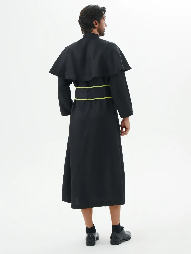 وحتى فستان رقص حفلة أسود الكبار كاهن رداء الرجال العراب زي هالوين تأثيري البدلة