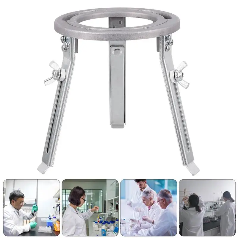 Tripod Stand Burner Lamp Laboratory Bunsen Experiment Lab Heating Holder Chemistry Supplies Adjustable Liftable Cauldron