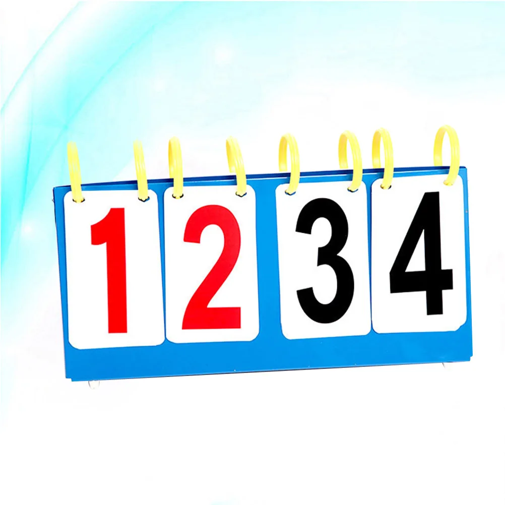 

4 Digits Scoreboard Flipper Durable Sports Score Keeper For Basketball Volleyball Table Tennis Badminton Clear Marking Plates