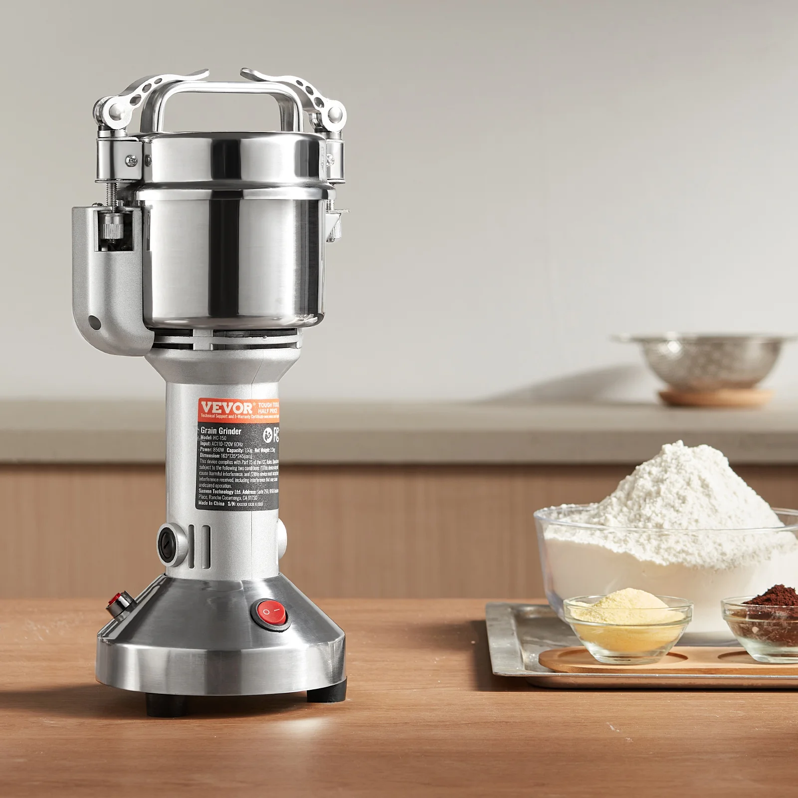 150G Commercial Spice Grinder Electric Grain Grinder High Speed