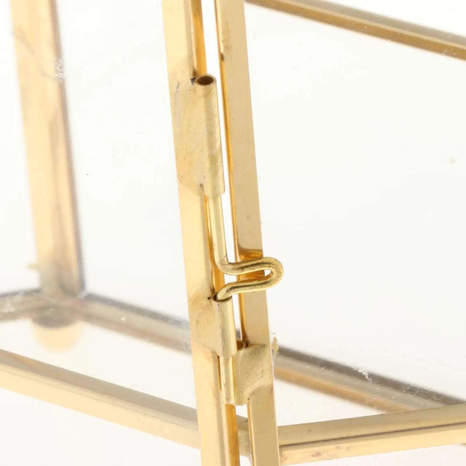Glass Vintage Jewelry Box Golden Jewelry Display Organizer Keepsake Box Case Home Decorative Box for Storage Trinkets