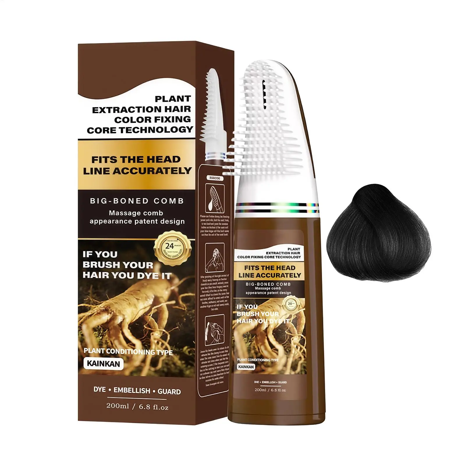 Hair Dye with Comb Root Touchup Color with Applicator Hair Touchup Dye for Home Salon Travel Party Costume Performance Cosplay