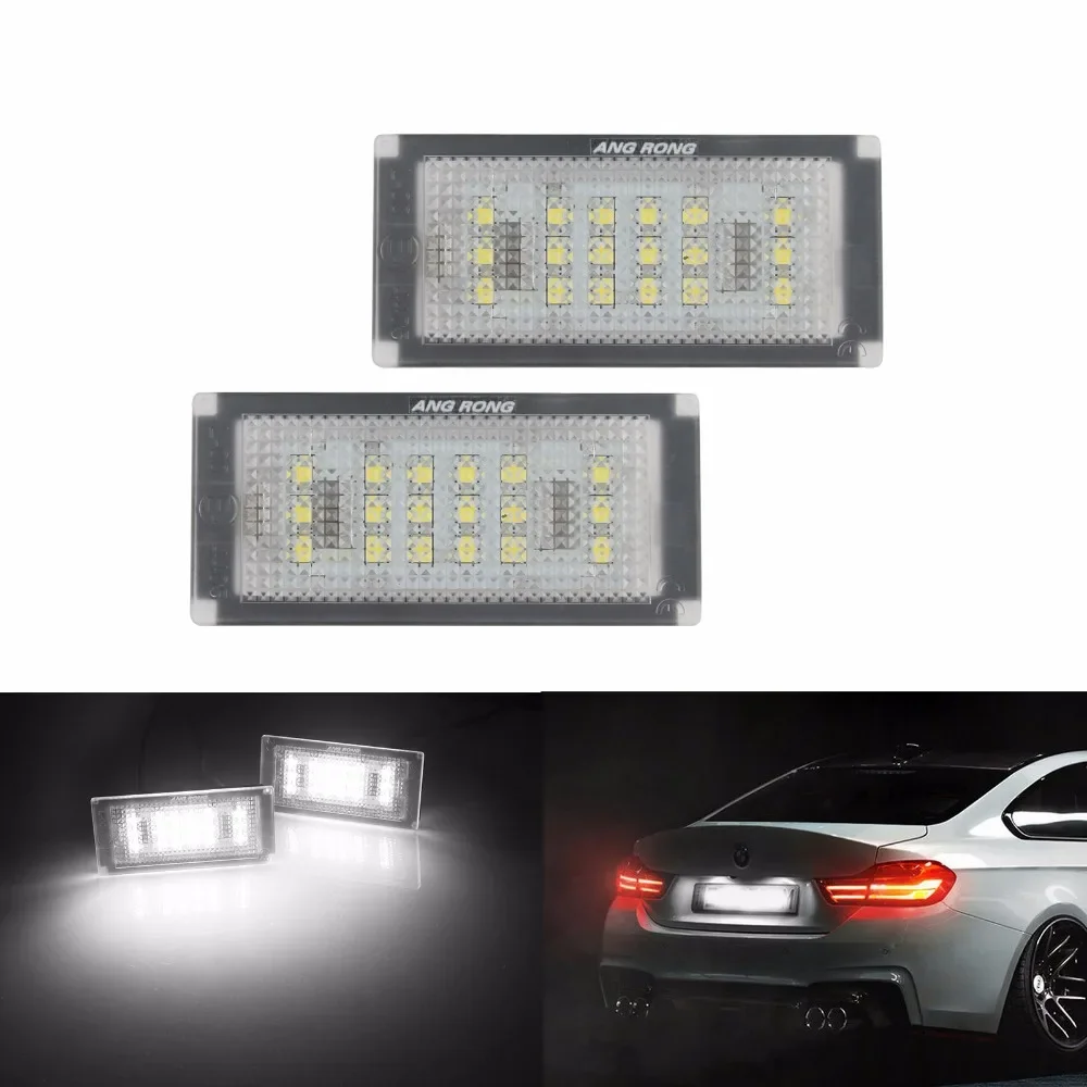 ANGRONG 2004-2006 Canbus White LED License Number Plate Light Lamp For BMW E46 2D M3 Coupe 