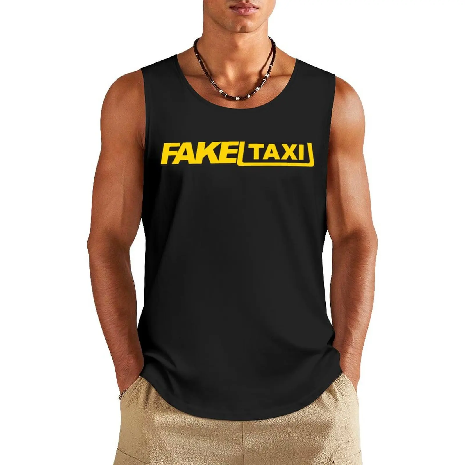 

Fake taxi Tank Top Men gym sportswear gym clothing men Men's gym t-shirt t shirts