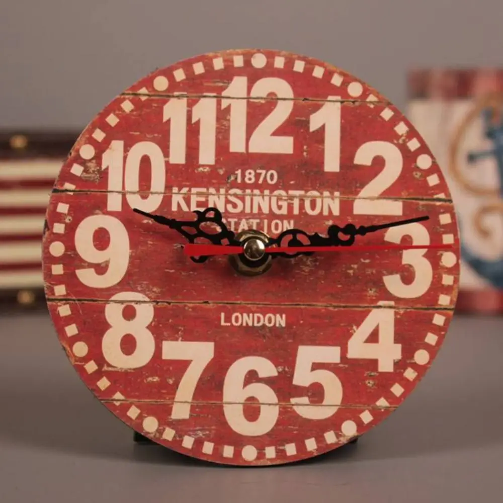 Vintage Wooden Wall Clock Creative Wall Clock Living Room Decoration Clock European Style Desk Clock