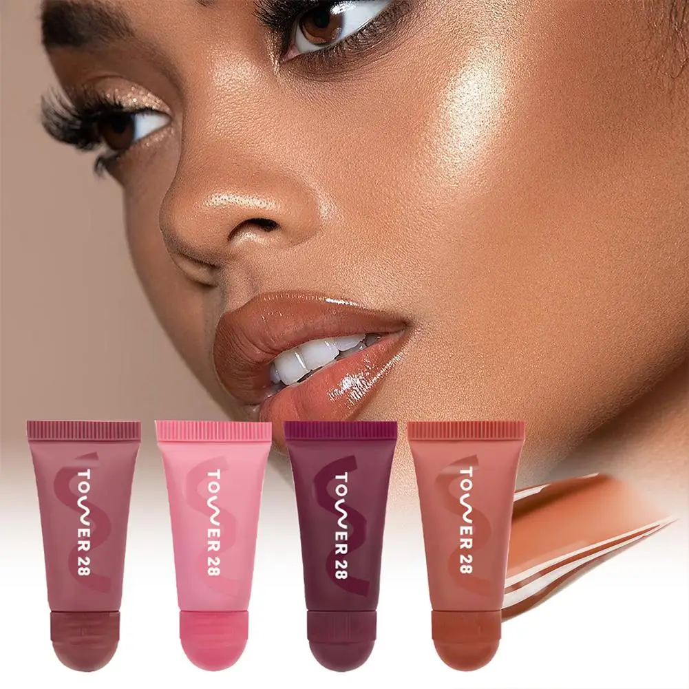 Getinte lippenbalsemset 4 stuks x 5g Hydraterend met vitamine E Natuurlijke pure kleur voor dagelijks gebruik Hydraterende lipverzorging Cadeaumake-up