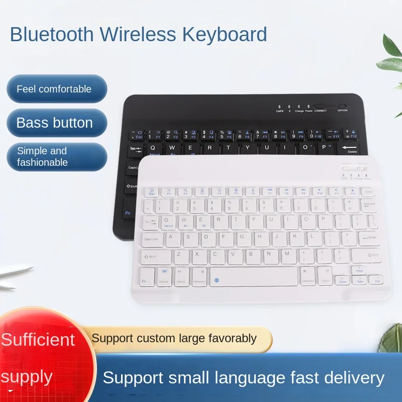 

7/10inch Bluetooth Keyboard Wireless Keyboard Bluetooth Mini English Russian Keyboard Rechargeable For ipad Phone Tablet