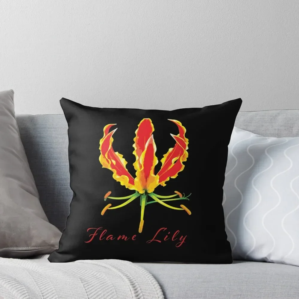 

Flame Lily Throw Pillow Luxury Pillow Cover Luxury Sofa Cushions Christmas Pillow Cases