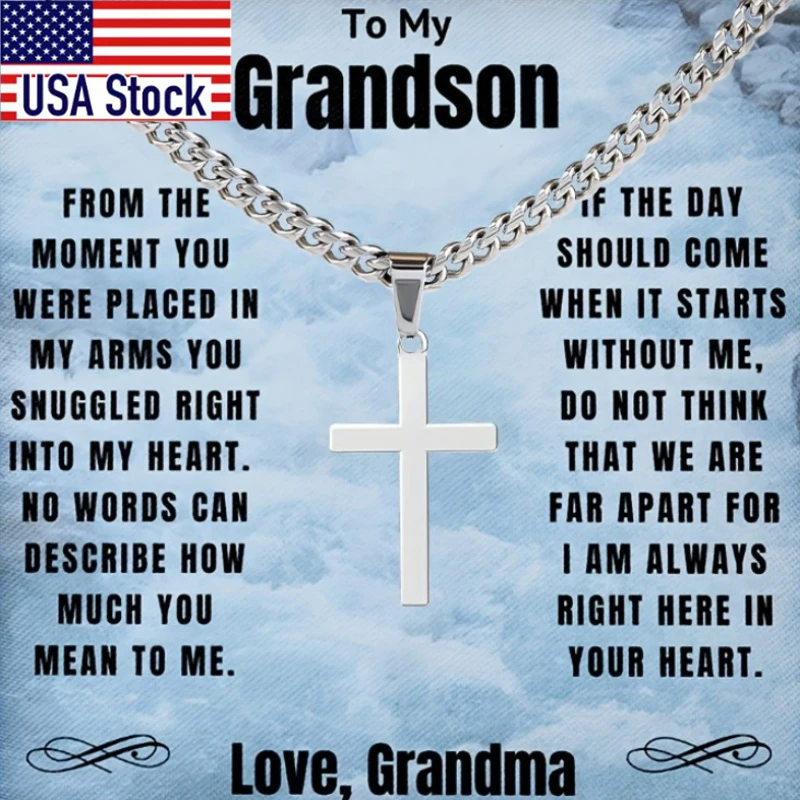 قطعة واحدة من قلادة متقاطعة فريدة من نوعها من الفولاذ المقاوم للصدأ، تصميم أنيق وبسيط وهيب هوب - الهدية المثالية #1