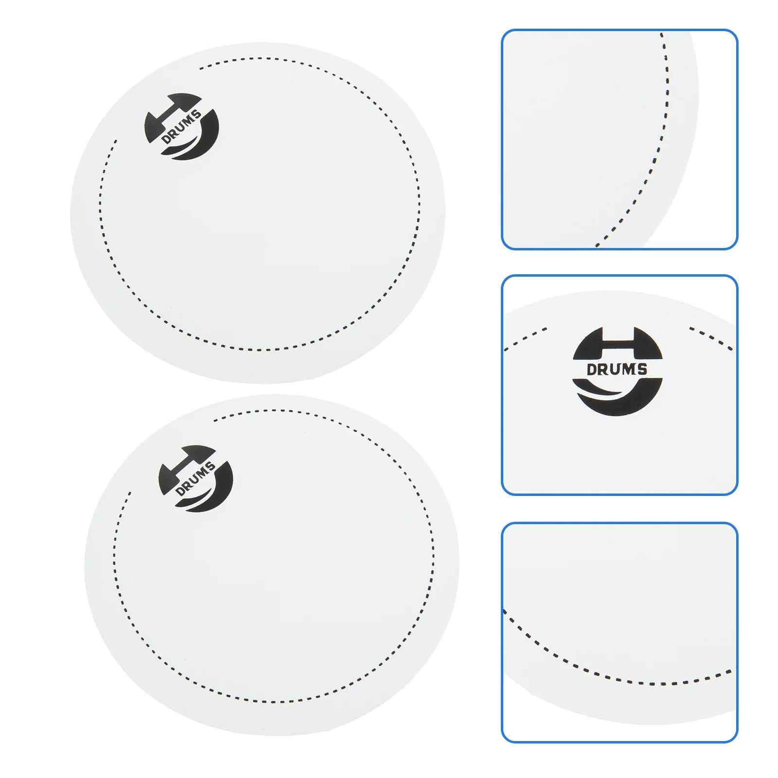 

2pcs Drum Set Protection Stickers Reinforcement Patches For Single Pedal Durable Washable Bass Drum Protector Accessory