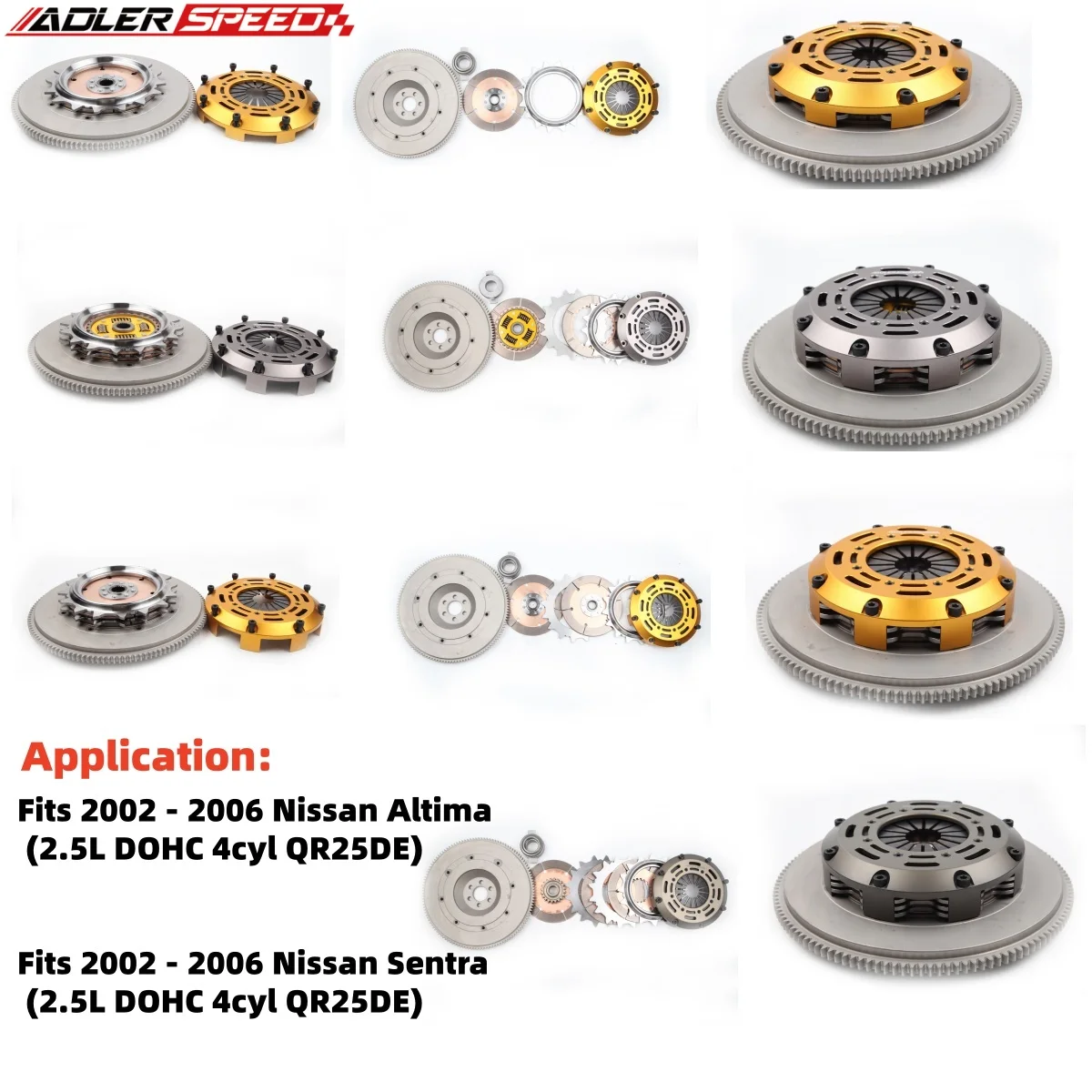 

ADLERSPEED пружинная муфта/гоночная муфта, одинарная/двойная/тройная дисковая муфта для Nissan Altima Sentra SER SPEC-V QR25DE 2002-2006 годов