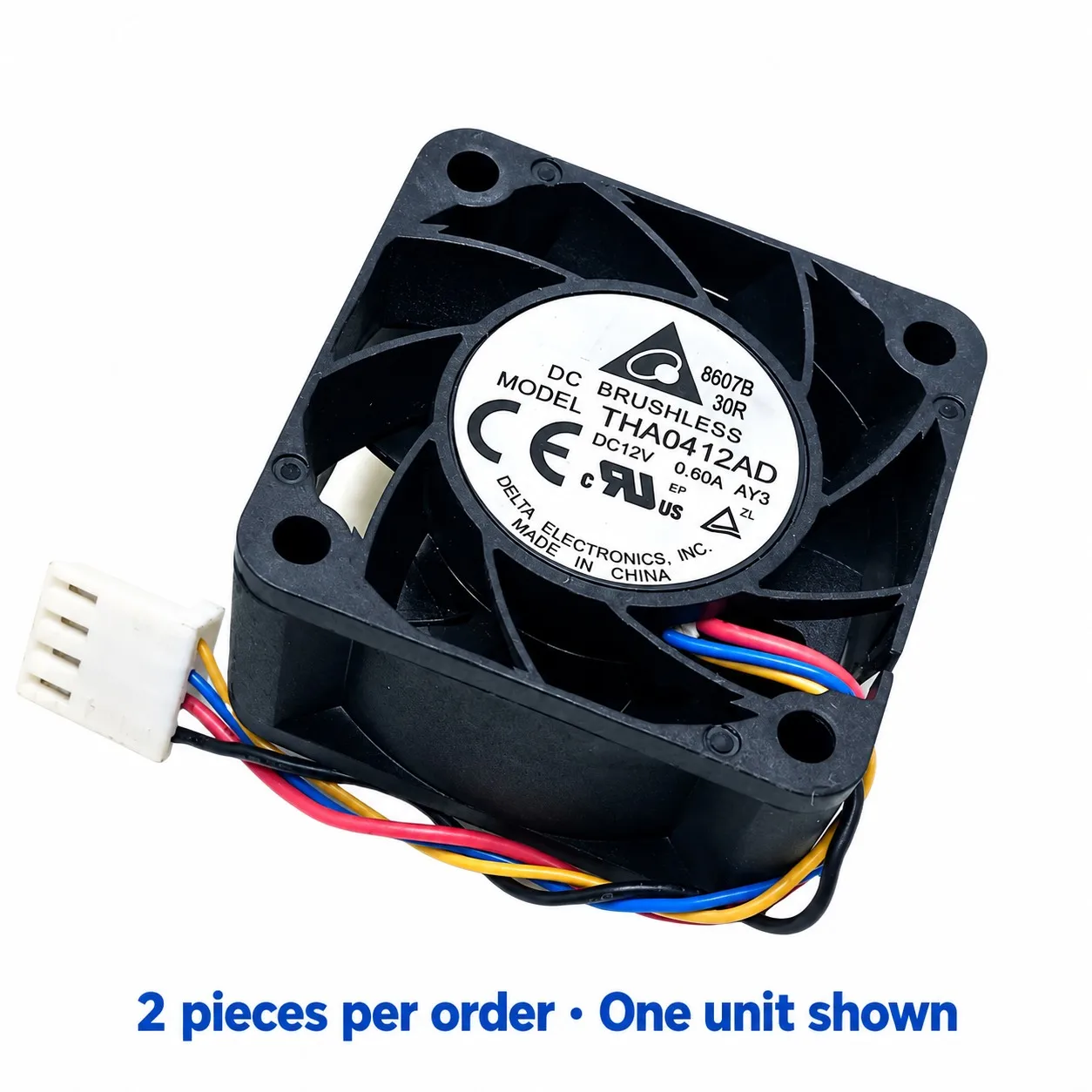 THA0412AD Cooling Fans 2pcs DC 12V 0.60A with 4-Wire Connector for SXDOOL for Delta 40x40x20mm 4020