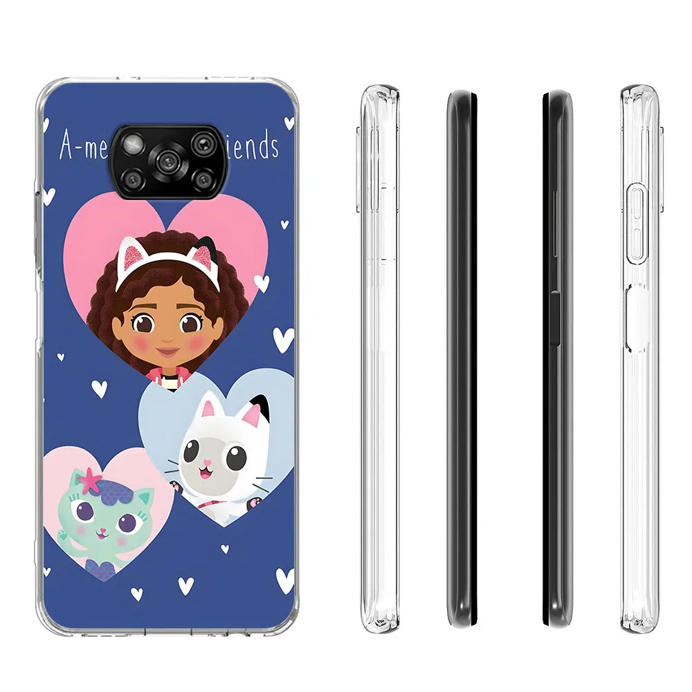 Gabby's Dollhouse Case for Xiaomi Poco X6 F4 M5 X3 M3 M5s X4 X5 F1 F3 F5 M4 F2 Pro TPU Soft Transparent Phone Cover Cute Coque